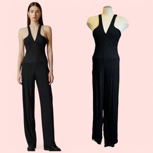 Lost + Wander One-Piece Ribbed Stretch Jumpsuit, Black, M